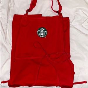 Authentic Starbucks Red Christmas Apron
